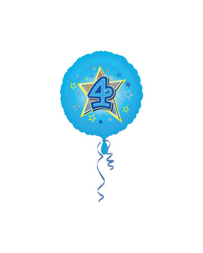 Picture of BLUE STARS FOIL BALLOON  4 HOLOGRAPHIC 18 INCH